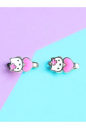 گوشواره نقره صورتی بچه گانه 925 عیار LITTLELUXE - کد 875967355