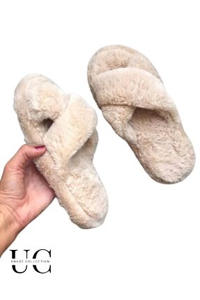 دمپائی خانگی بژ زنانه پارچه ای Mare - کد 885379442
