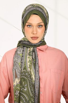 شال خاکی زنانه پنبه ای hijabchi - کد 885335020
