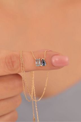 گردنبند نقره طلائی زنانه 925 عیار Nox Jewelry - کد 885236735