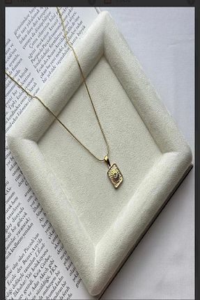 گردنبند استیل ( فولاد ) طلائی زنانه استیل ضد زنگ DEMOKAN - کد 885355015