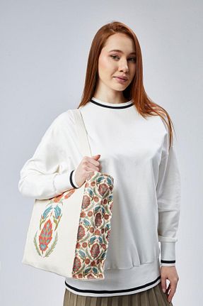 کیف دوشی بژ زنانه پارچه ای Çınar Bez Çanta - کد 885384666