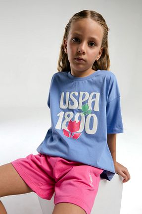 ست بالاتنه و پائین تنه آبی بچه گانه بافت U.S. Polo Assn. - کد 885402369