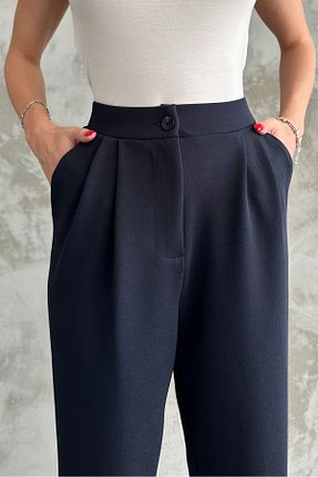 شلوار سرمه ای زنانه بافتنی macharel jeans - کد 885407477