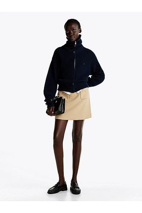 دامن بژ زنانه ویسکون Tommy Hilfiger - کد 885409805