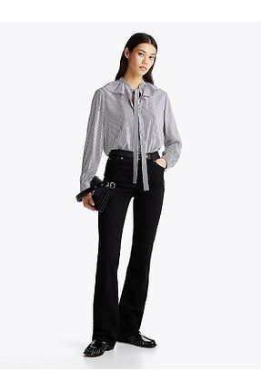 شلوار جین مشکی زنانه پاچه چکمه ای Tommy Hilfiger - کد 885410319