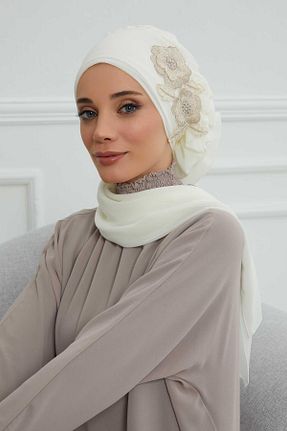 شال بژ زنانه شیفون Aisha