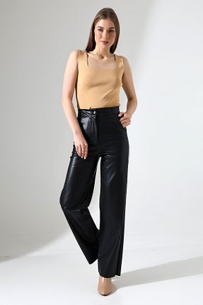 شلوار حجاب مشکی زنانه چرم مصنوعی winmoda - کد 885455098