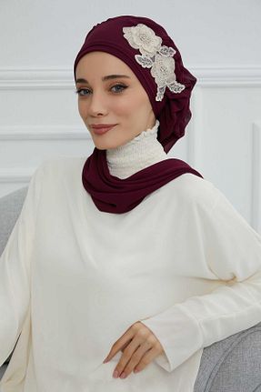 شال بنفش زنانه شیفون Aisha