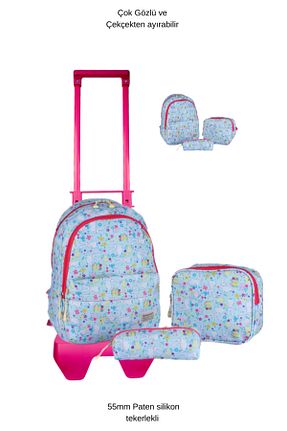 کیف مدرسه سبز بچه گانه پارچه ای Bagify - کد 885475310