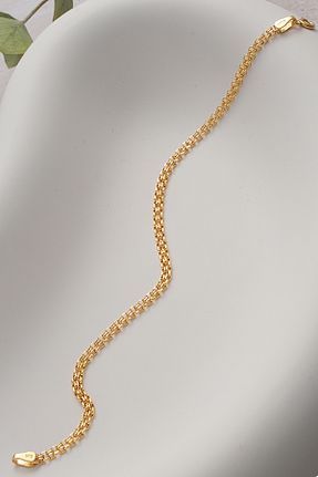 دستبند طلا زرد زنانه 14 عیار MOOM MÜCEVHERAT - کد 885487990
