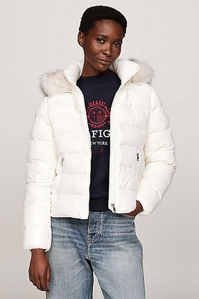کاپشن سفید زنانه رگولار Tommy Hilfiger - کد 885489002