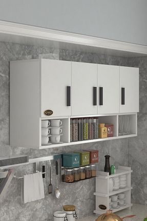 کابینت های آماده آشپزخانه سفید Suntalam Kenzlife - کد 472083753