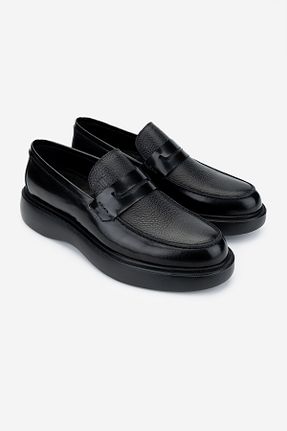 کفش لوفر مشکی مردانه چرم خالص Valmenti - کد 885483066