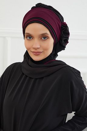 شال زرشکی زنانه شیفون Aisha