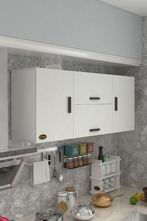 کابینت های آماده آشپزخانه سفید Suntalam Kenzlife - کد 472109203