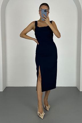 لباس سرمه ای زنانه بافتنی Lafaba - کد 885497599