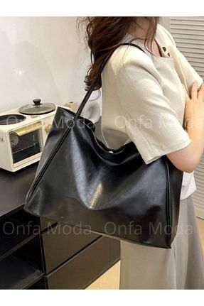 کیف دوشی مشکی زنانه چرم مصنوعی ONFA MODA - کد 879220246