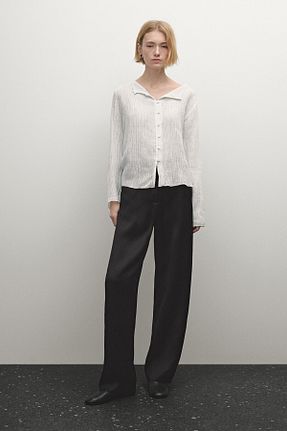 شلوار آبی زنانه ویسکون Massimo Dutti - کد 885522428