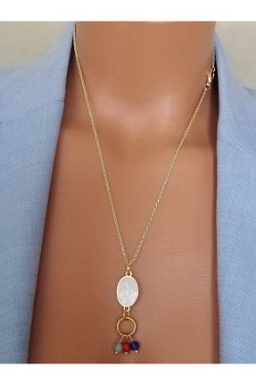 گردنبند جواهر طلائی زنانه روکش طلا LemaStone - کد 885537654