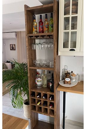 قفسه نوشیدنی و چرخ دستی سرویس retron atölye woodworks - کد 885547790