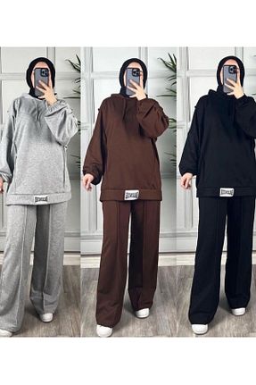 ست بالاتنه و پائین تنه قهوه ای زنانه بافت LUNAVISTA - کد 885555080