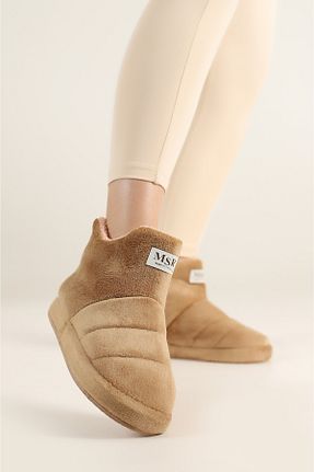 پاندوف قهوه ای زنانه مخملی LANDSHOES - کد 880398501