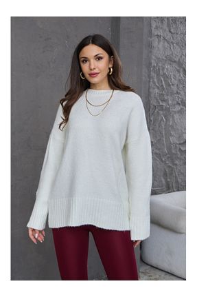 پلیور نباتی زنانه ساده Elif Özbey Butik - کد 885559628