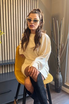 لباس بژ زنانه بافتنی MODA - کد 885559972