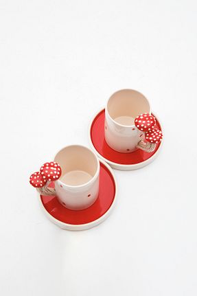 فنجان قهوه سفید 2 نفره Loomart - کد 782625949