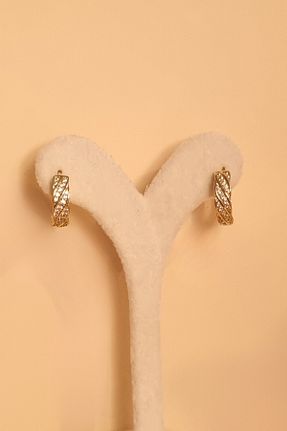 گوشواره استیل (فولاد) زرد زنانه استیل ضد زنگ ayışığı - کد 885599450