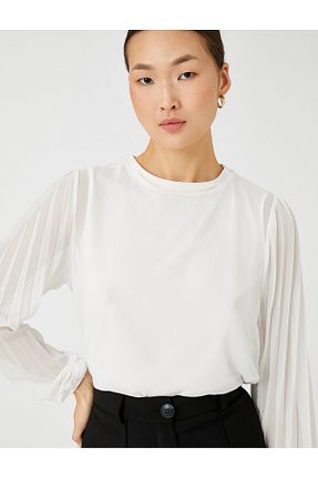 بلوز نباتی زنانه ساده Koton - کد 391594050