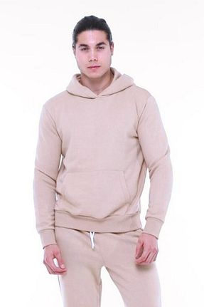 سوئیشرت بژ مردانه ساده CMZ COLLECTİON - کد 885654213