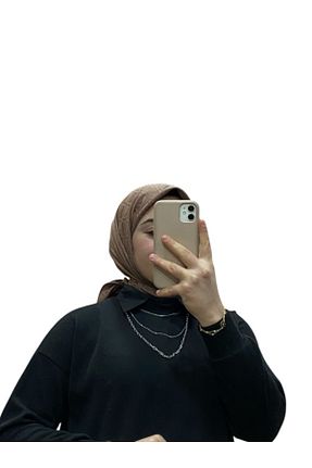 روسری قهوه ای پنبه ای LOSYANA - کد 885677837