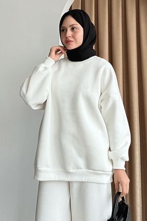 سوئیشرت حجاب سفید زنانه پنبه پلی استر InStyle - کد 885676384