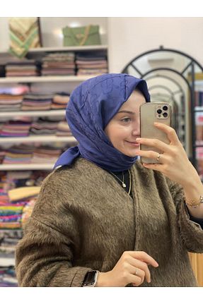 روسری آبی پنبه ای HAREM SCARF - کد 885678001