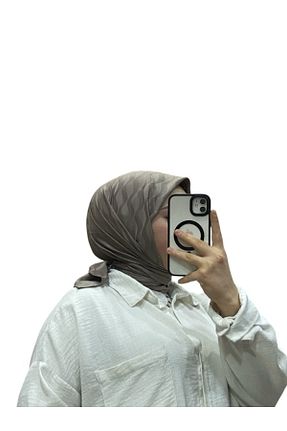 روسری قهوه ای 90 x 90 LOSYANA - کد 885677952