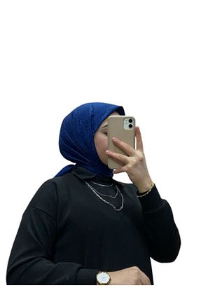 روسری سرمه ای پنبه ای LOSYANA - کد 885677778