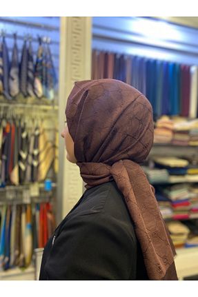 شال قهوه ای زنانه پنبه ای Aker - کد 885688284