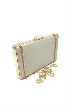 کیف مجلسی بژ زنانه چرم مصنوعی aysrbag - کد 885659231