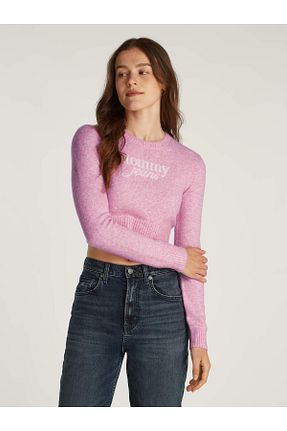 پلیور صورتی زنانه رگولار Tommy Hilfiger - کد 893728757