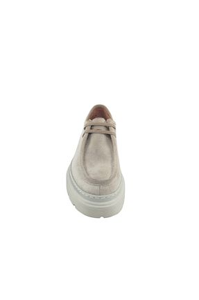 کفش کژوال بژ زنانه چرم خالص Oneka Shoes - کد 885748371