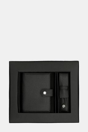 کیف پورتفوی و کلاچ مشکی مردانه چرم خالص Vakko - کد 885739714