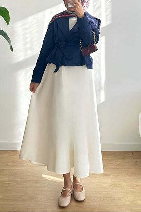 دامن حجاب سفید زنانه کلوش CNG MODA - کد 885729834