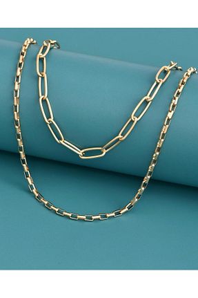 گردنبند استیل ( فولاد ) زرد زنانه استیل (فولاد) JEWELRY - کد 885748491