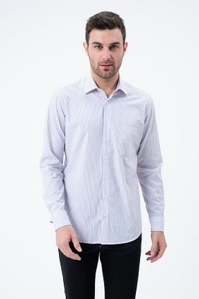 پیراهن آبی مردانه رگولار PSY - کد 458250417