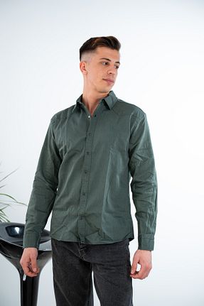 پیراهن سبز مردانه اسلیم فیت ATZ GÖMLEK - کد 885755767