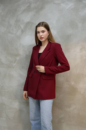 کت بلیزر زرشکی زنانه PU SUXİRCNHTMTS - کد 885755879