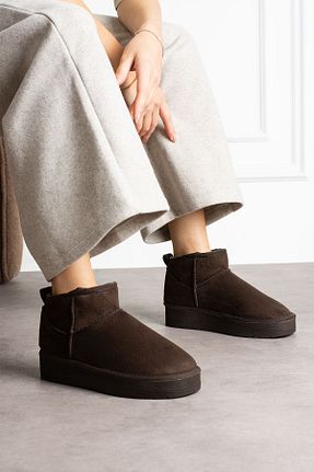 بوت / نیم بوت قهوه ای زنانه جیر Yula Fashion Shoes - کد 885759781
