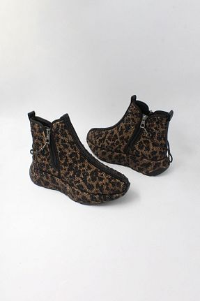 بوت / نیم بوت مشکی زنانه چرم مصنوعی ENDİCAN - کد 885764184